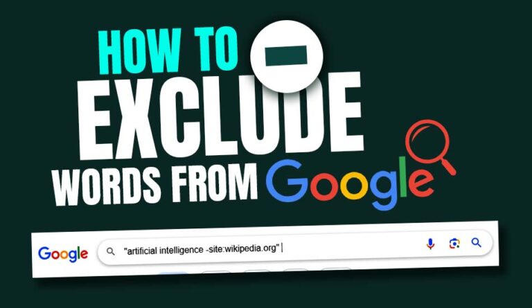 how to exclude words from google search