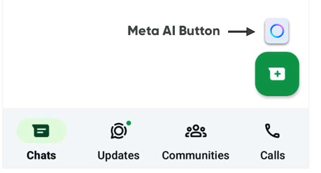 Meta AI Button in Whatsapp