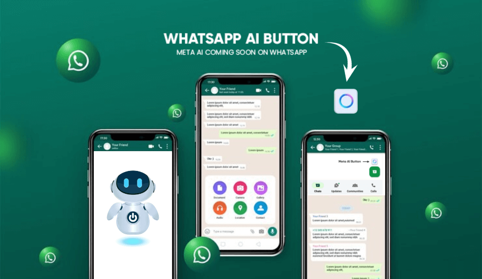 WhatsApp Introduces Cute AI Button for Chatting with Meta AI